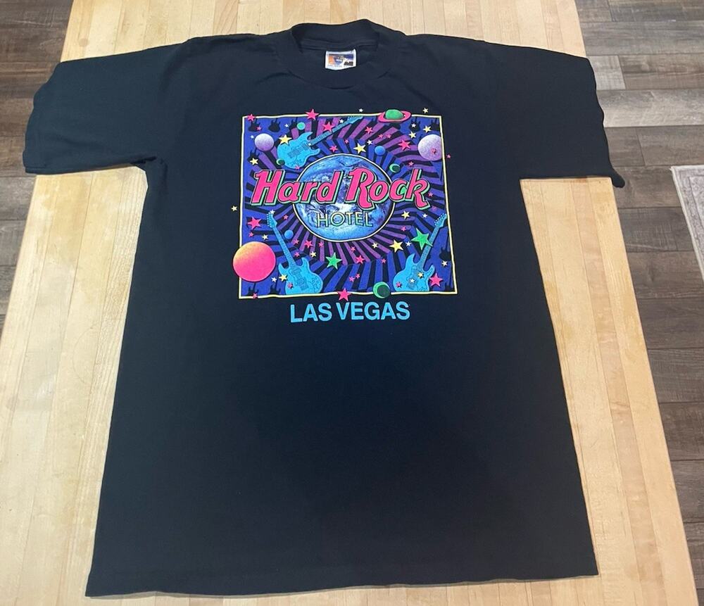 Vintage Hard Rock Hotel Las Vegas Kids Large 14/16 Made In USA T Shirt